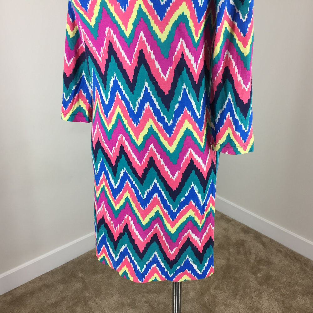Lilly Pulitzer Xs Multi Color Chevron Stripe Dress - image 2